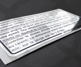 Metalize sticker — uygulama örneği