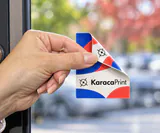 Çift taraflı sandwich sticker — uygulama örneği