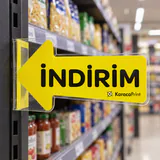 PVC raf etiketi ve reklam standı — uygulama örneği