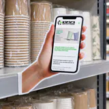 PVC raf etiketi ve reklam standı — uygulama örneği
