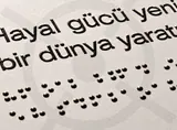 Braille alfabesi kabartma baskı — uygulama örneği