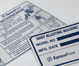 Serigrafi baskılı alüminyum metal etiket — uygulama örneği